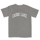 a gray t - shirt that says caddo lake