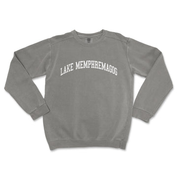 a grey sweatshirt with the words lake merphermageo printed on it
